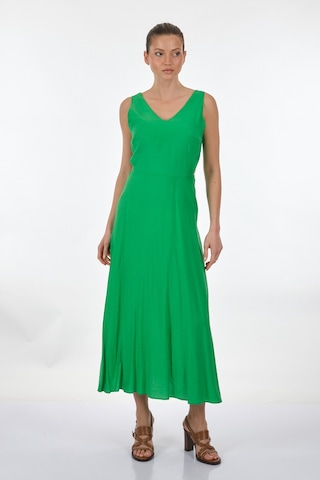 Unique Mode V Yaka Yeşil Kadın Elbise Us233014 001