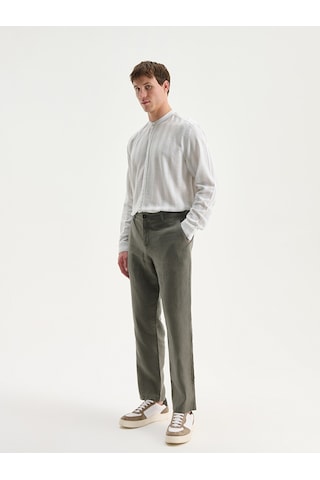 Lcw Vision Haki Regular Fit %100 Keten Erkek Pantolon