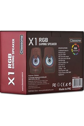 Classone X1 Rgb Gaming Hoparlör - Kırmızı