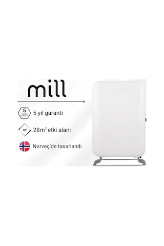 Mill Elektrikli Taşınabilir Yağlı Radyatör Isıtıcı Wifi Bağlantılı