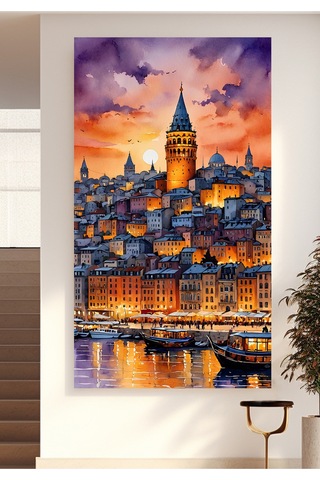 Galata Kulesi Manzarası Kanvas Tablo
