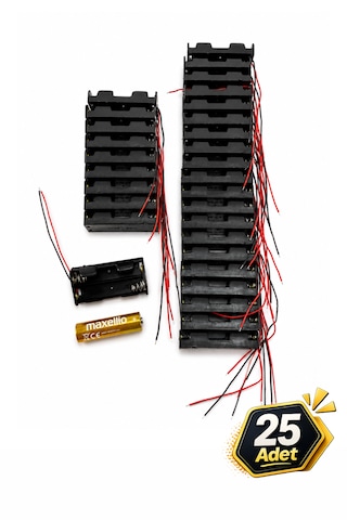 Pil Yuvası 2 Li Yan Yana Aa - 25 Adet