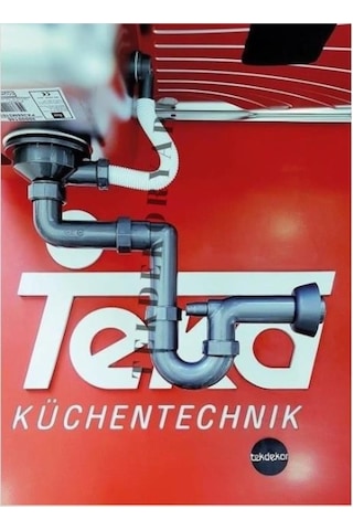 Teka Evye Sifonu Taşmalıklı Büyük Kafalı Gümüş