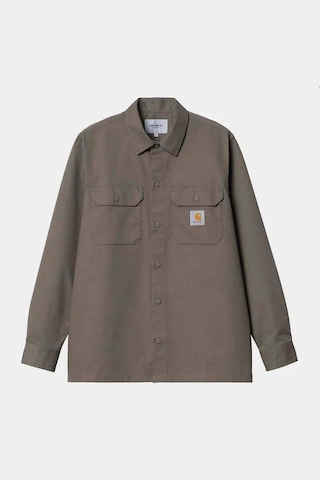 Carhartt Wıp L/s Master Shirt: 1960'lar Amerikan Servis Istasyonu Tarzında Şık Ve Fonksiyonel Gömlek Kahverengi Xl