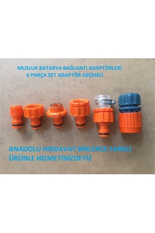 Sayım Otomatik Musluk Ve Batarya Baglantı Adaptörü 6 Parça Set