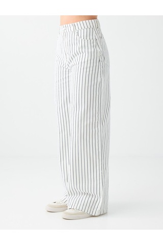 Jimmy Key Jimmy Key Lacivert %100 Pamuk Çizgili Denim Pantolon 6sw187068494