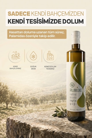 Palamidas Soğuk Sıkım Natürel Sızma Zeytinyağı 750 ML