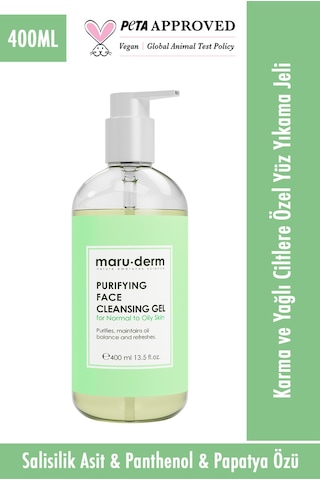 Maruderm Karma ve Yağlı Ciltlere Özel Salisilik Asit Yüz Yıkama Jeli 400 ML