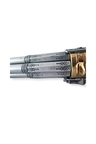 Denix Dekoratif Replika Döner 4 Namlulu Çakmaklı Tabanca, Fransa 18. Yüzyıl