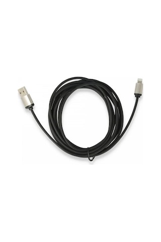Büro Ev Ofis Cep Telefonu İçin Siyah 3mt Usb To Apple Uyumlu iOS Data Şarj Kablosu