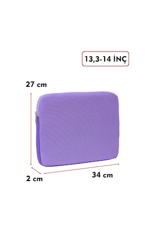 Macbook Air Pro 13 & 13.3-14 inç File Laptop Kılıfı 185 gr Tüm Marka ve Modeller İle Uyumludur Lila