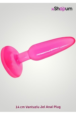 xShopum 14 Cm Vantuzlu Jel Anal Plug