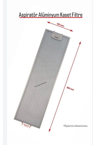 16x56 Cm Davlumbaz Filtresi Aspiratör Yağ