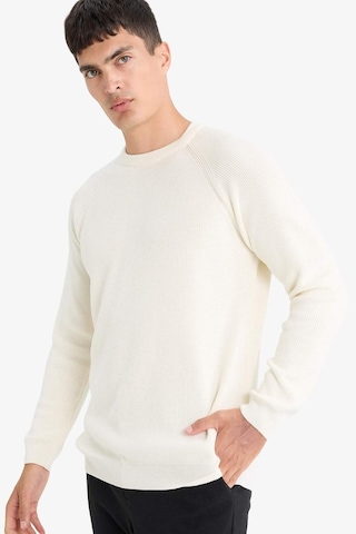 Defacto - Standart Fit Bisiklet Yaka Triko Kazak A8458AX24WN Ekru