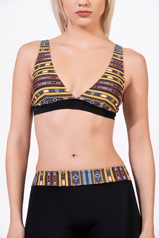 Endeep Kadın Etnik Desenli Özel Dokulu Kumaşlı Şortlu Bikini Takımı Siyah