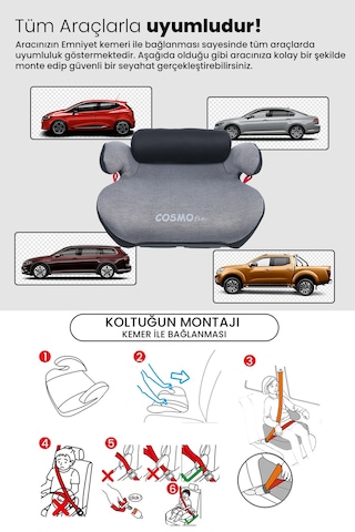 Lorelli Sirius Fix İsofix Yükseltici Gri
