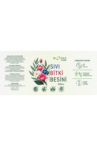 Biosas Home Sıvı Bitki Besini 500ml Fısfıs 500 ML