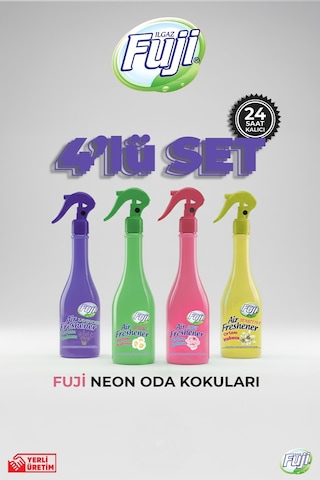 Fuji Air Freshener Neon Oda Parfüm Seti Soft + Lavanta + Spring + Sensitive 4 x 400 ML