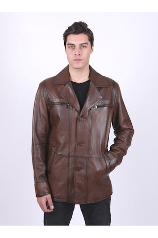 New Zaya Leather Erkek Kahverengi Deri Mont Hakiki Deri (468605696) Kahverengi