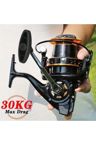 Motion003 Balıkçılık Spinning Makarası 10000 Serisi Alüminyum Alaşımlı 30kg Sürükleme Tuzlu Tatlı Su