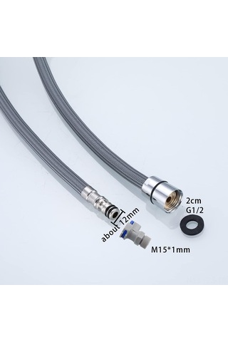 Fosenze Mutfak Lavabo Su Armatürü İçin 1.5 Metre Uzatılabilir Hızlı Takılı Değişim Hortumu Aksesuarlar İçerir