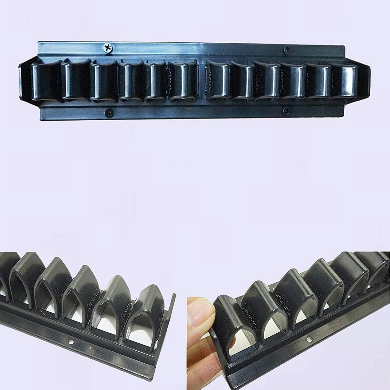 Yaleker Siyah Plastik Büyücülük Asa Serim Rakımı - 10 Adet Asa Tutabilir Koleksiyon Gösterici Montaj Vidalari Dahil Siyah