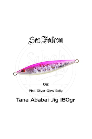 Sea Falcon Ababai Jig 180Gr 02 Pink Silver Glow Belly