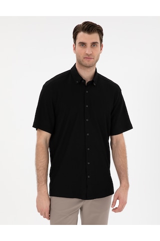Pierre Cardin Erkek Siyah Gömlek Kısa Kollu 50307091-vr046 Siyah