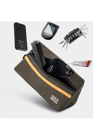 Rockbros 1.3l Üçgen Bisiklet Ön Kiriş Polyester Bisiklet Çantası - Sarı