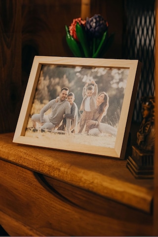 Huhuli İskandinav Dekoratif Ahşap Fotoğraf Çerçevesi 15 x 21 CM