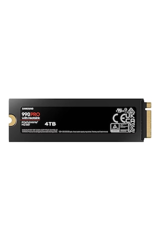Samsung Mz-v9p4t0cw, 990 Pro, 4tb, 7450/6900, Gen4, Nvme Pcıe M.2 2280, Ssd Soğutuculu Türkiye Distribütörü Garantili