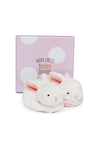 Doudou Hediye Kutulu Pembe Tavşan Panduf