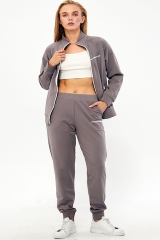 Trendhill Vizon Kadın İkiiplik Büyük Beden Eşofman Takım Edy5532v Vizon