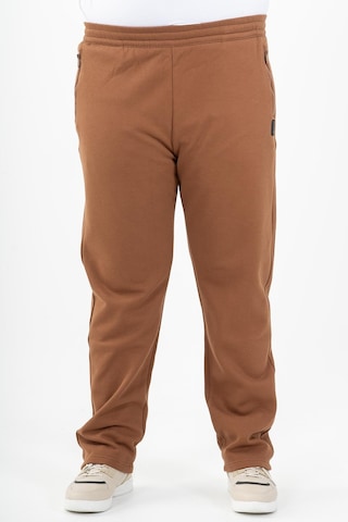 Maraton Sportswear Büyük Beden Erkek Düz Paça Basic Taba Eşofman Altı 22371-Taba