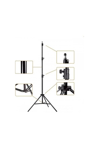 Tripod Kamera Işık Ayağı Döküm Demir 940gr Fotoğraf Makinesi Paraflaş Kamera 70 Cm-210 Cm Açılabilir Katlanabi Standart