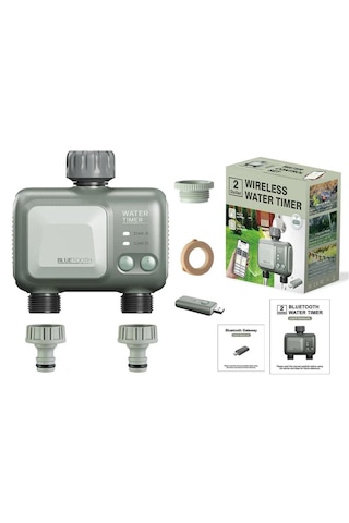 Bluetooth + Wifi Uzaktan Kumandalı Çift Çıkışlı Su Zamanlayıcı