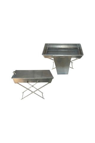 Demir Mangal Katlanır Ayaklı 85 Cm Inox