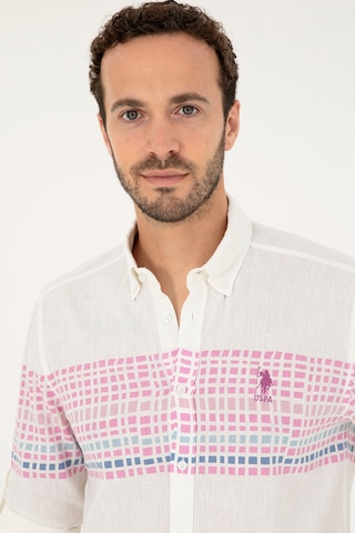 U.s. Polo Assn. Erkek Menekşe Gömlek Desenli 50283773-vr037 Menekşe