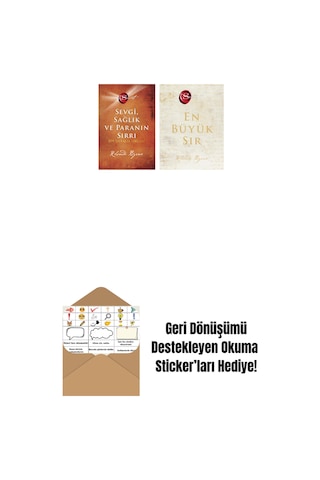 The Secret - Sevgi Sağlık Ve Paranın Sırrı Ciltli + The Secret - En Büyük Sır Ciltli + Okuma Sticker'ları
