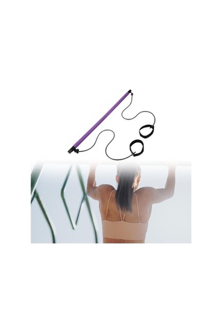 Ganzhoushop Suntek Spor Pilates Çubuğu Fitness Ekipmanı Bölüm Bar 2 Qk Mor Mor