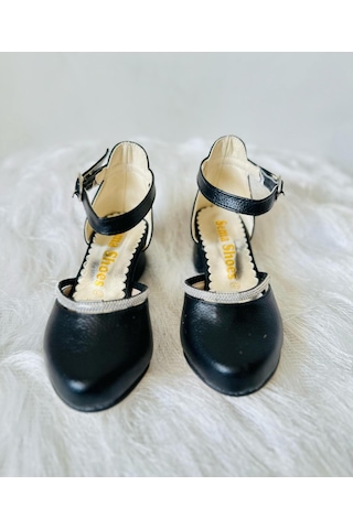 Gala Taş Detaylı Çocuk Topuklu Ayk. Siyah