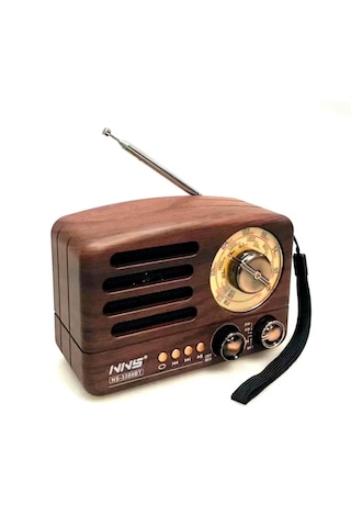 Küçük Boy Retro, Nostaljik, Ahşap Tasarım Bluetooth Hoparlörlü, Şarjlı, Taşınabilir Büyük Döndürülebilen Düğmeli Fm/am Destekli Radyo Ns3380 5250 69818833