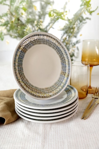 Keramika Professional Mosaica Pergamon Pasta Tabağı 20 Cm 6 Adet 22825 Gri