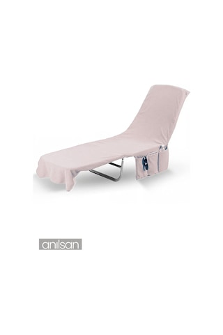 %100 Pamuk Şezlong Havlusu Toz Pembe 60x180 Cm - Hızlı Kuruyan Plaj Ve Havuz Havlusu