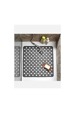 Füme Vantuzlu Duş Kaydırmazı Matı Füme