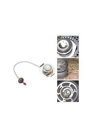 Kamp Gaz Sobası Brülör Soba Dış Prensan Kamp Soba Sırt Çantası Yürüyüş Barbekü İçin Siyah