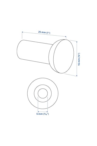 Ikea Nydala 2'li Mobilya Kulpu 16 Mm Bronz