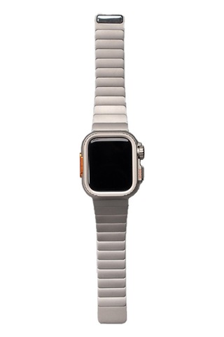 Apple Uyumlu Watch Ultra / Watch Ultra 2 49mm Kasa Gövde Koruyucu Ve Metal Kordon 2 İn 1 Set