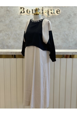 Ghisa Gh-3610e4408-siyah/taş Siyah / Taş Renk Elbise Çok Renkli
