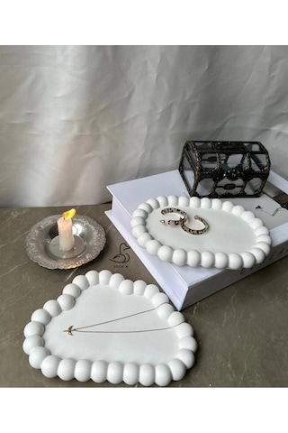 Bubble Oval Tabak Ve Bulut Dekoratif Tabak 4 Lü